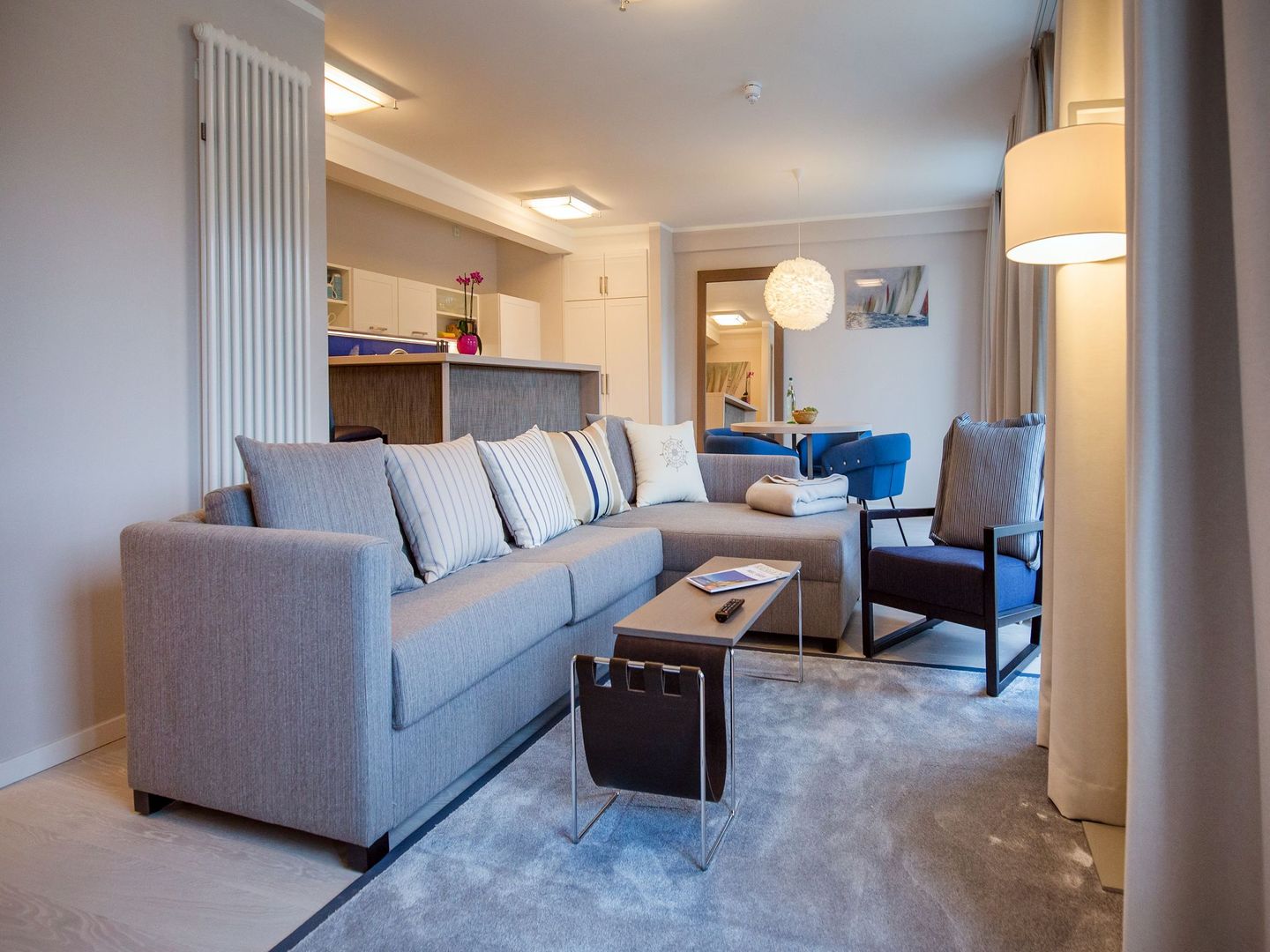 Dünenresidenz Prora Ferienwohnung mit Meerblick, 1 Schlafzimmer und Balkon (NP/213) Insel Rügen - Wohnzimmer