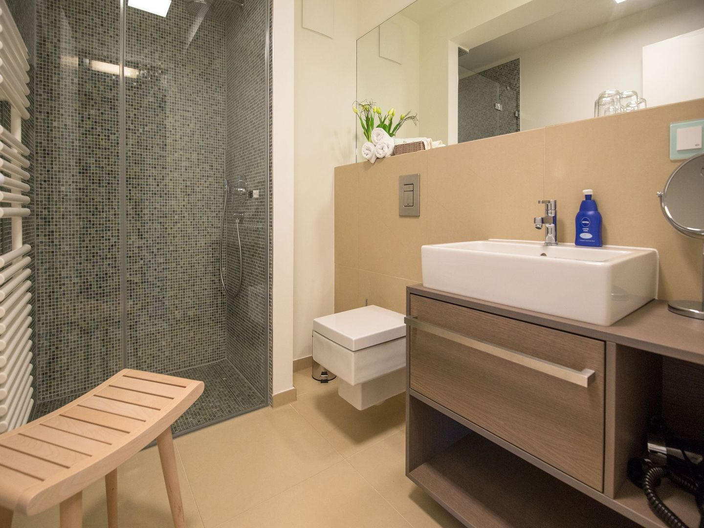 Dünenresidenz Prora Ferienwohnung mit Meerblick, 1 Schlafzimmer und Balkon (NP/213) Insel Rügen - Badezimmer