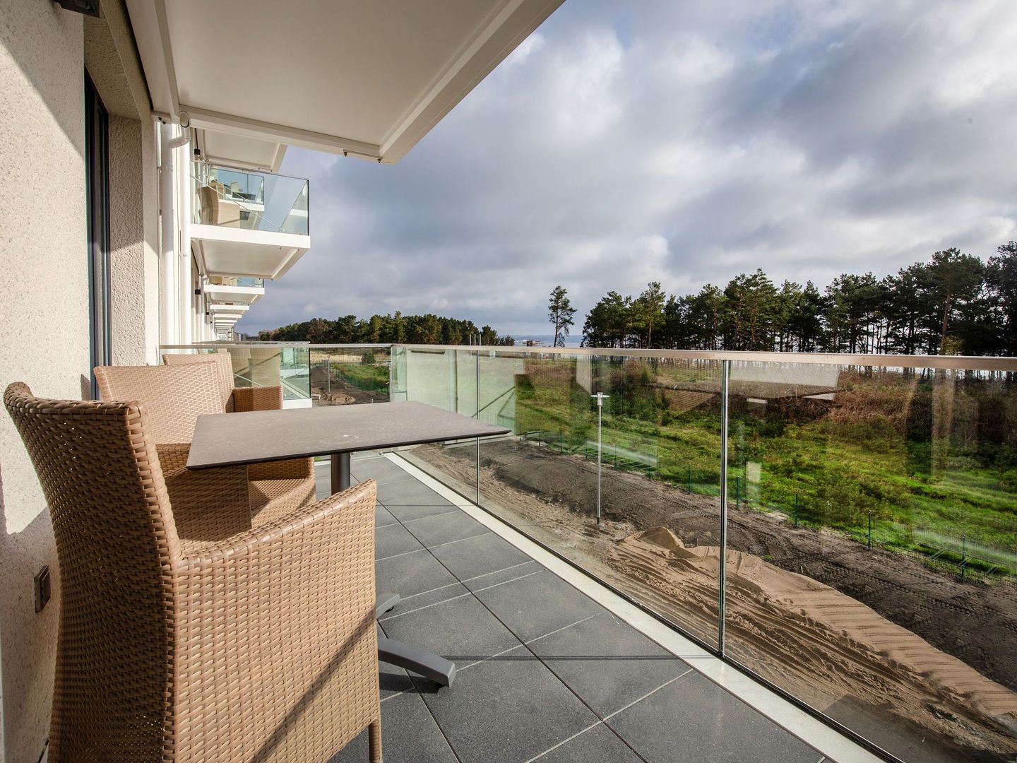 Dünenresidenz Prora Ferienwohnung mit Meerblick, 1 Schlafzimmer und Balkon (NP/213) Insel Rügen - Balkon