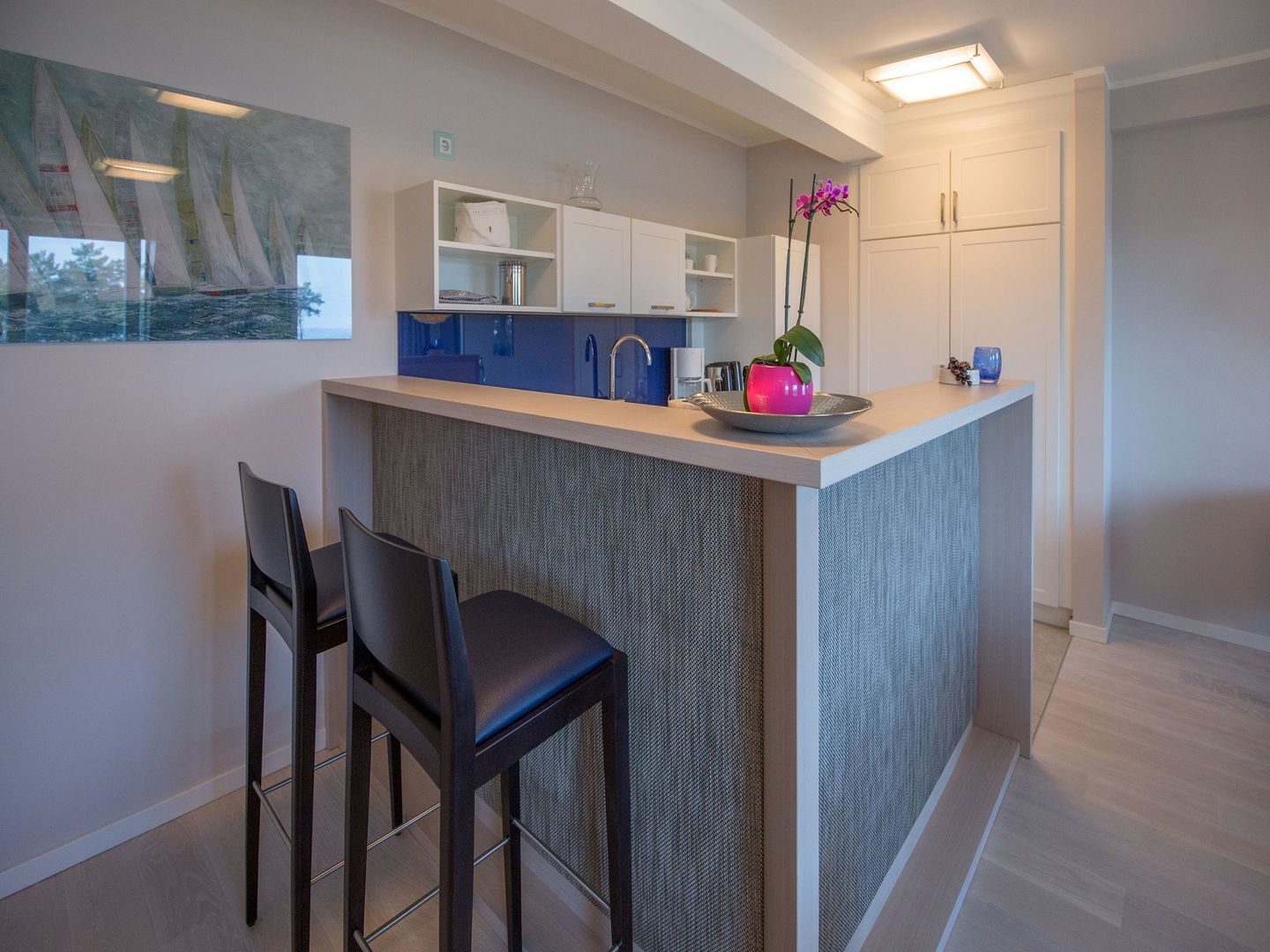 Dünenresidenz Prora Ferienwohnung mit Meerblick, 2 Schlafzimmern und Balkon (NP/304) Insel Rügen - Küche / Küchenzeile