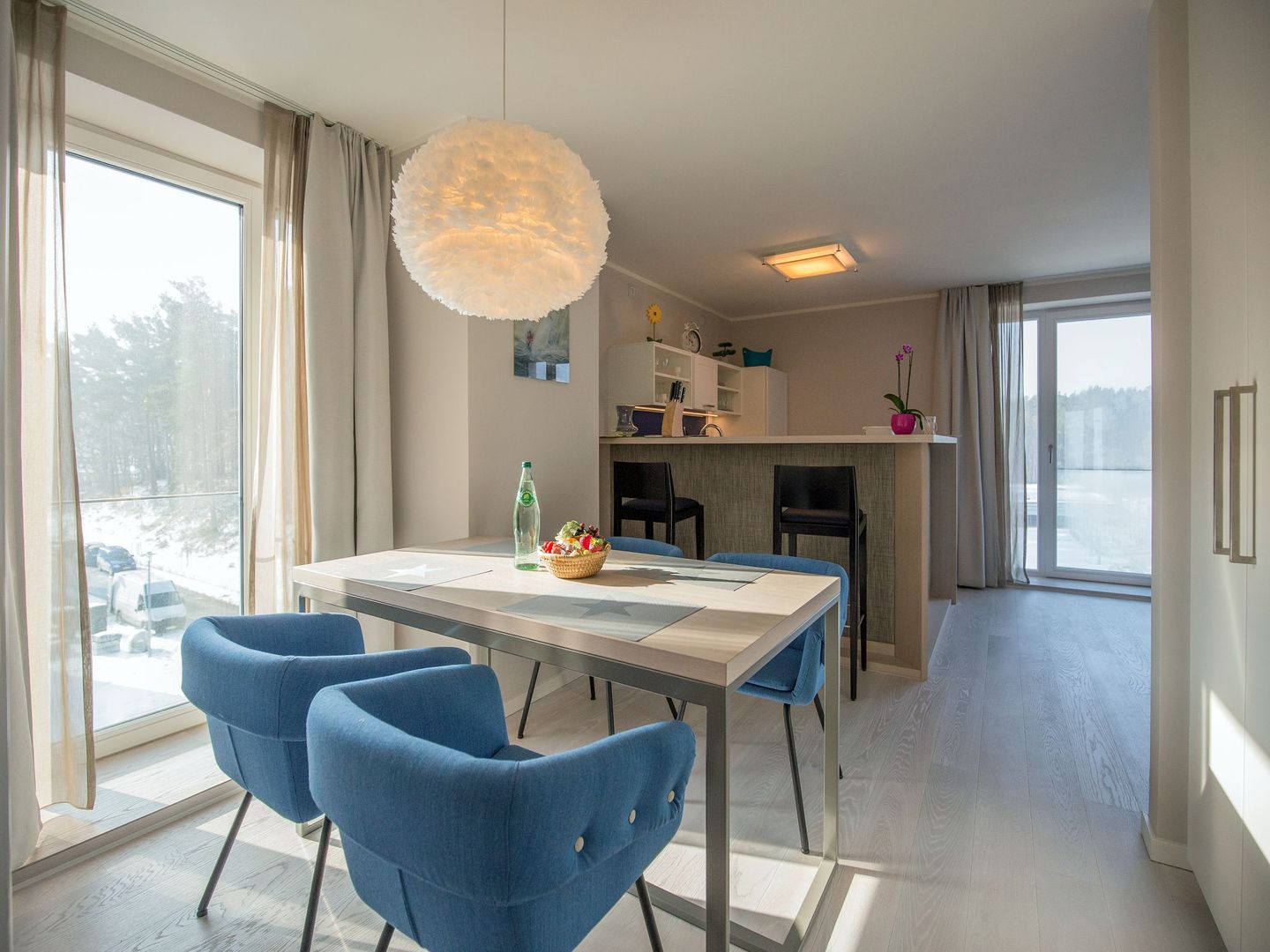 Dünenresidenz Prora Ferienwohnung mit 2 Schlafzimmern zur Sonnenseite (NP/305) Insel Rügen - Wohnzimmer