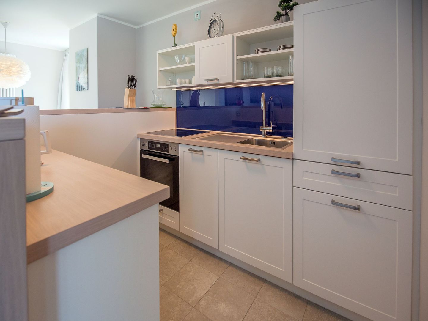 Dünenresidenz Prora Ferienwohnung mit 2 Schlafzimmern zur Sonnenseite (NP/305) Insel Rügen - Küche / Küchenzeile