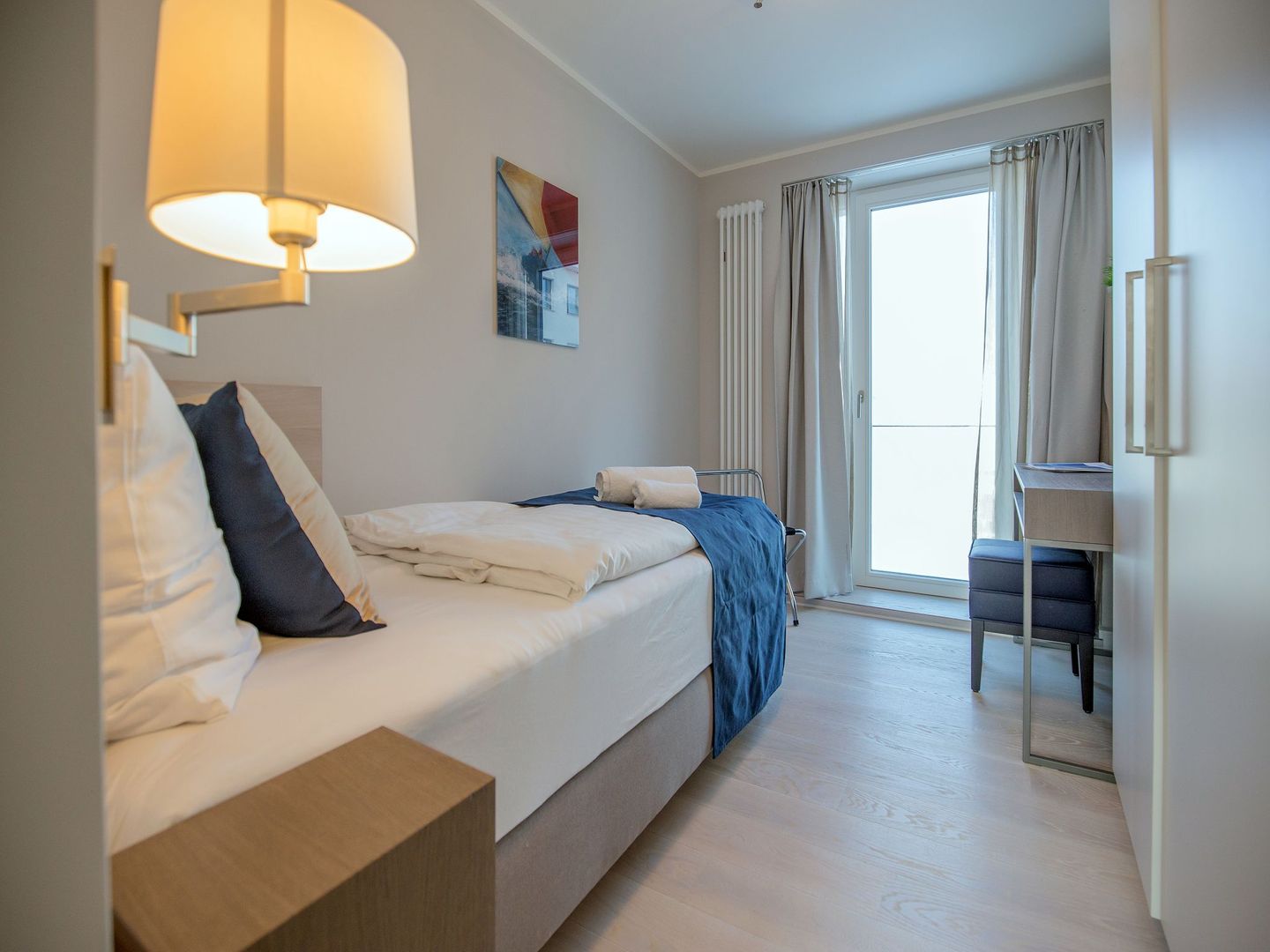 Dünenresidenz Prora Ferienwohnung mit 2 Schlafzimmern zur Sonnenseite (NP/305) Insel Rügen - Schlafzimmer