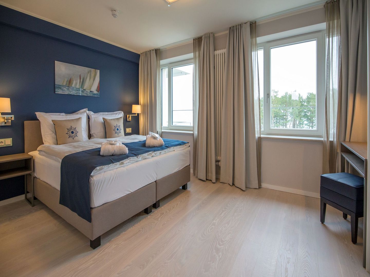 Dünenresidenz Prora Ferienwohnung mit Meerblick, 2 Schlafzimmern und Balkon (NP/307) Insel Rügen - Schlafzimmer