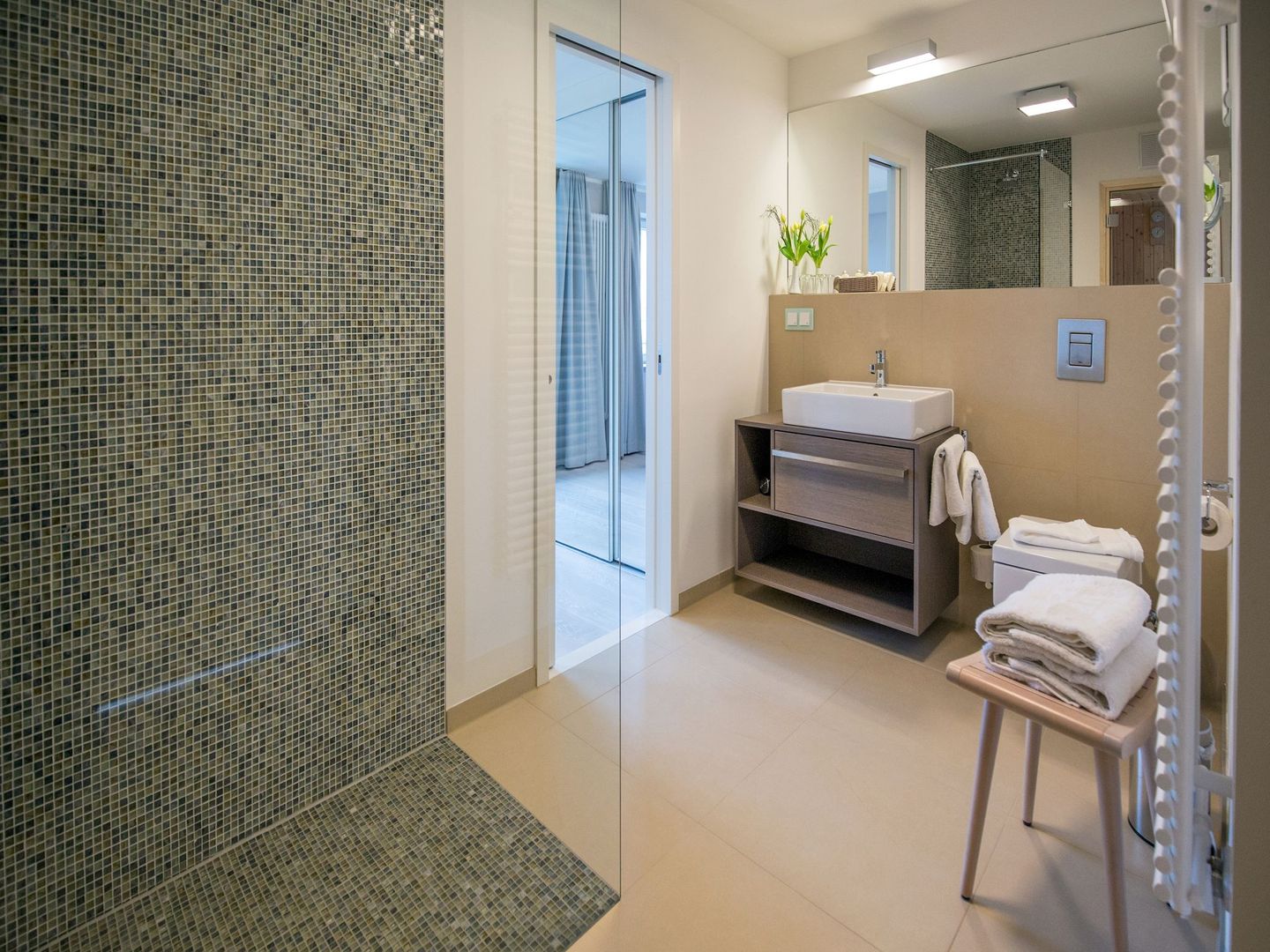 Dünenresidenz Prora Ferienwohnung mit Meerblick, 2 Schlafzimmern und Balkon (NP/307) Insel Rügen - Badezimmer