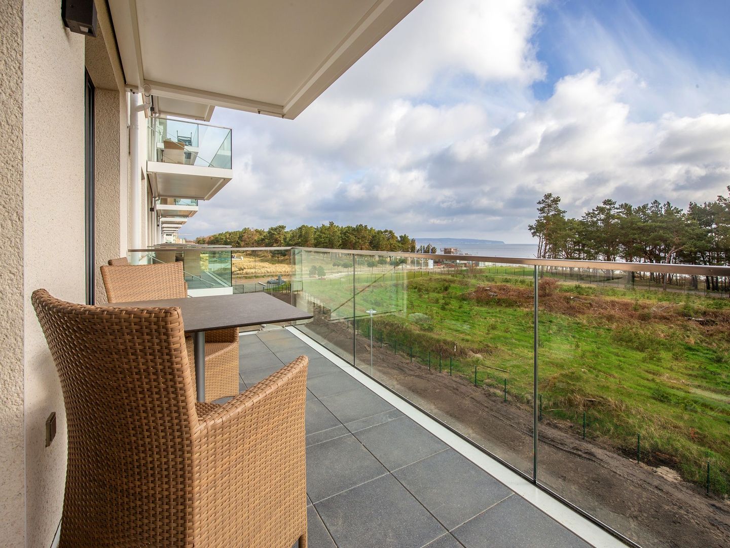 Dünenresidenz Prora Ferienwohnung mit Meerblick, 2 Schlafzimmern und Balkon (NP/307) Insel Rügen - Balkon