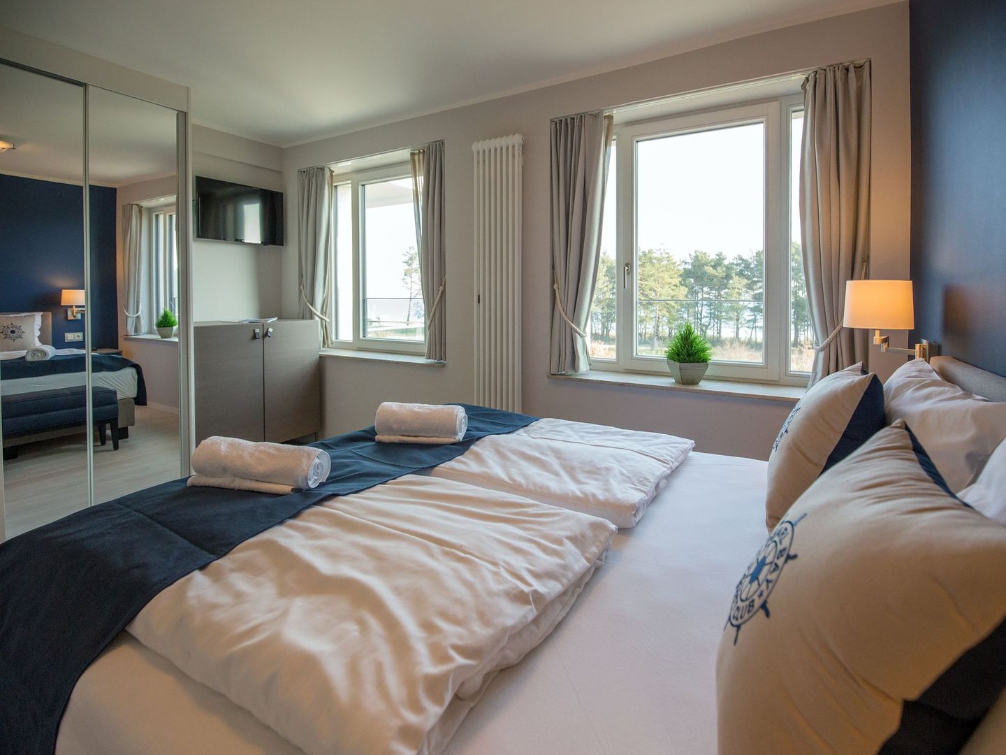Dünenresidenz Prora Ferienwohnung mit Meerblick, 1 Schlafzimmer und Balkon (NP/310) Insel Rügen - Schlafzimmer