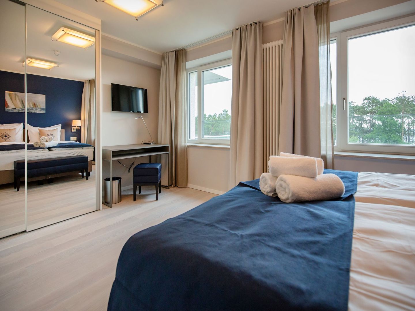 Dünenresidenz Prora Ferienwohnung mit Meerblick, 2 Schlafzimmern und Balkon (NP/311) Insel Rügen - Schlafzimmer