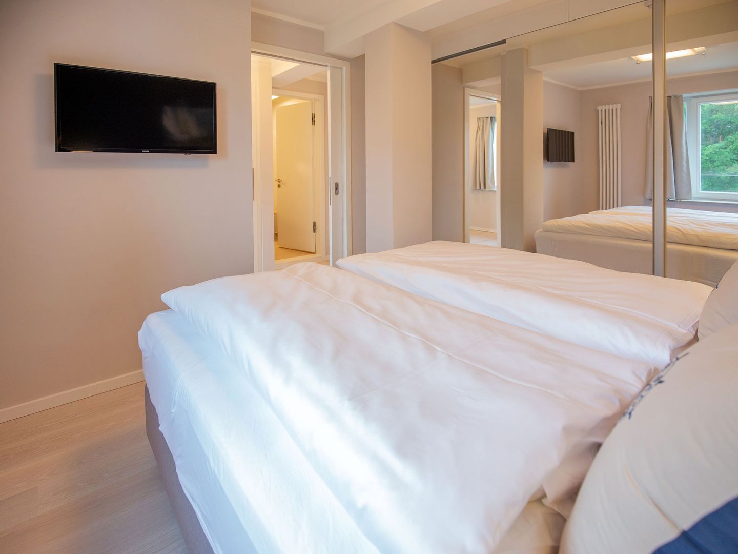 Dünenresidenz Prora Ferienwohnung mit Meerblick, 1 Schlafzimmer und Balkon (NP/322) Insel Rügen - Schlafzimmer