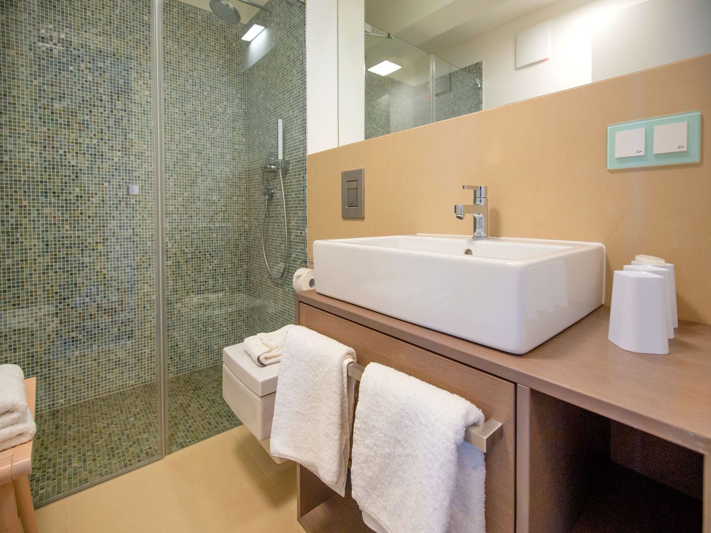 Dünenresidenz Prora Ferienwohnung mit Meerblick, 2 Schlafzimmern, Sauna und Balkon (NP/404) Insel Rügen - Badezimmer