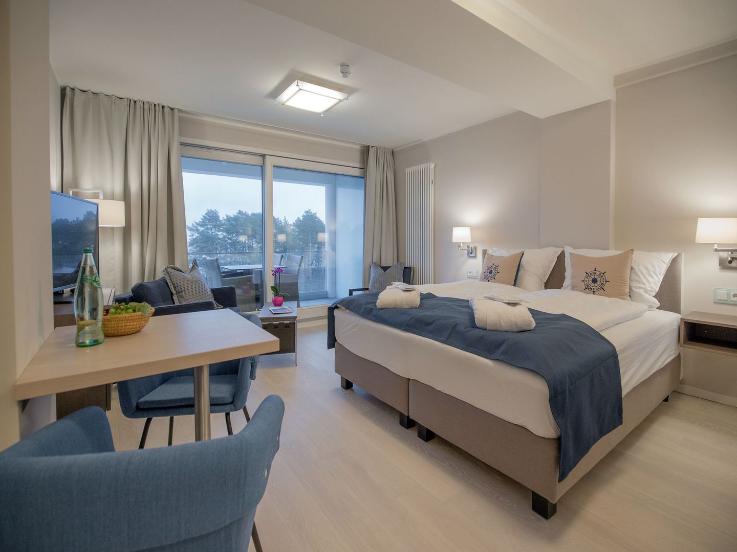 Dünenresidenz Prora 1-Raum-Ferienwohnung mit Meerblick, 1 Schlafzimmer und Balkon (NP/416) Insel Rügen - Schlafzimmer