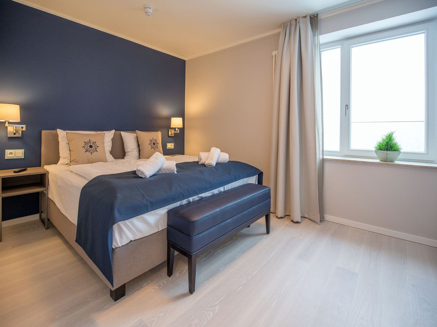 Dünenresidenz Prora Ferienwohnung mit Meerblick, 1 Schlafzimmer und Balkon (NP/421) Insel Rügen - Schlafzimmer