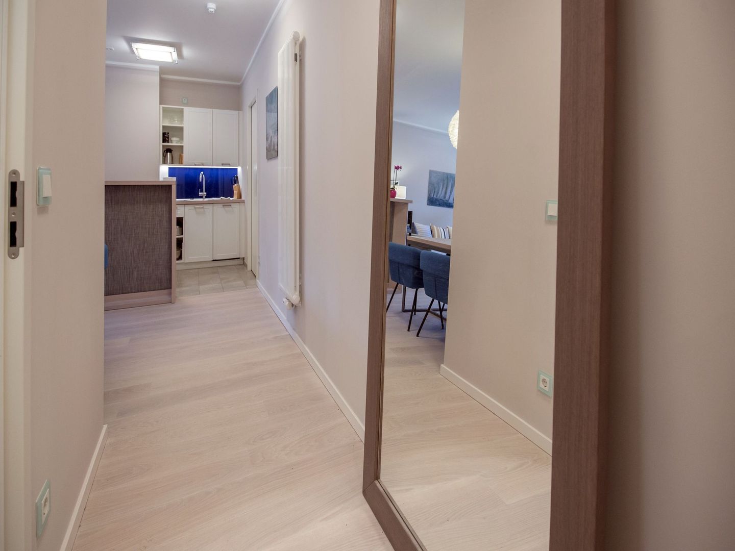 Dünenresidenz Prora Ferienwohnung mit Meerblick und 1 Schlafzimmer und Terrasse (NP/704) Insel Rügen - Küche / Küchenzeile