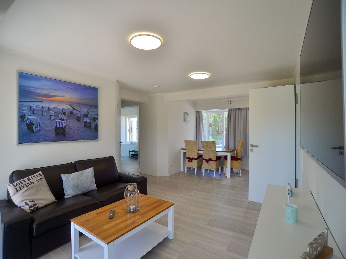 Dünenresidenz Prora Proradies Mitteldeck (B3/2.1) Insel Rügen - Wohnzimmer