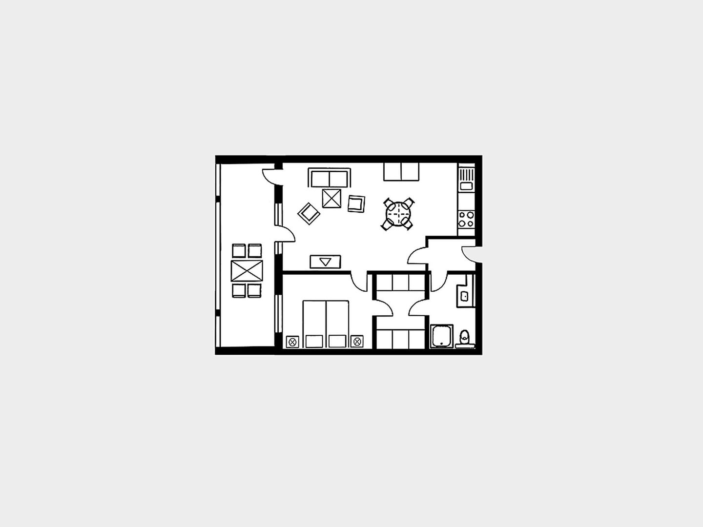 Strandvillen Binz Ferienwohnung mit 1 Schlafzimmer und Balkon (AH/623) Insel Rügen - 