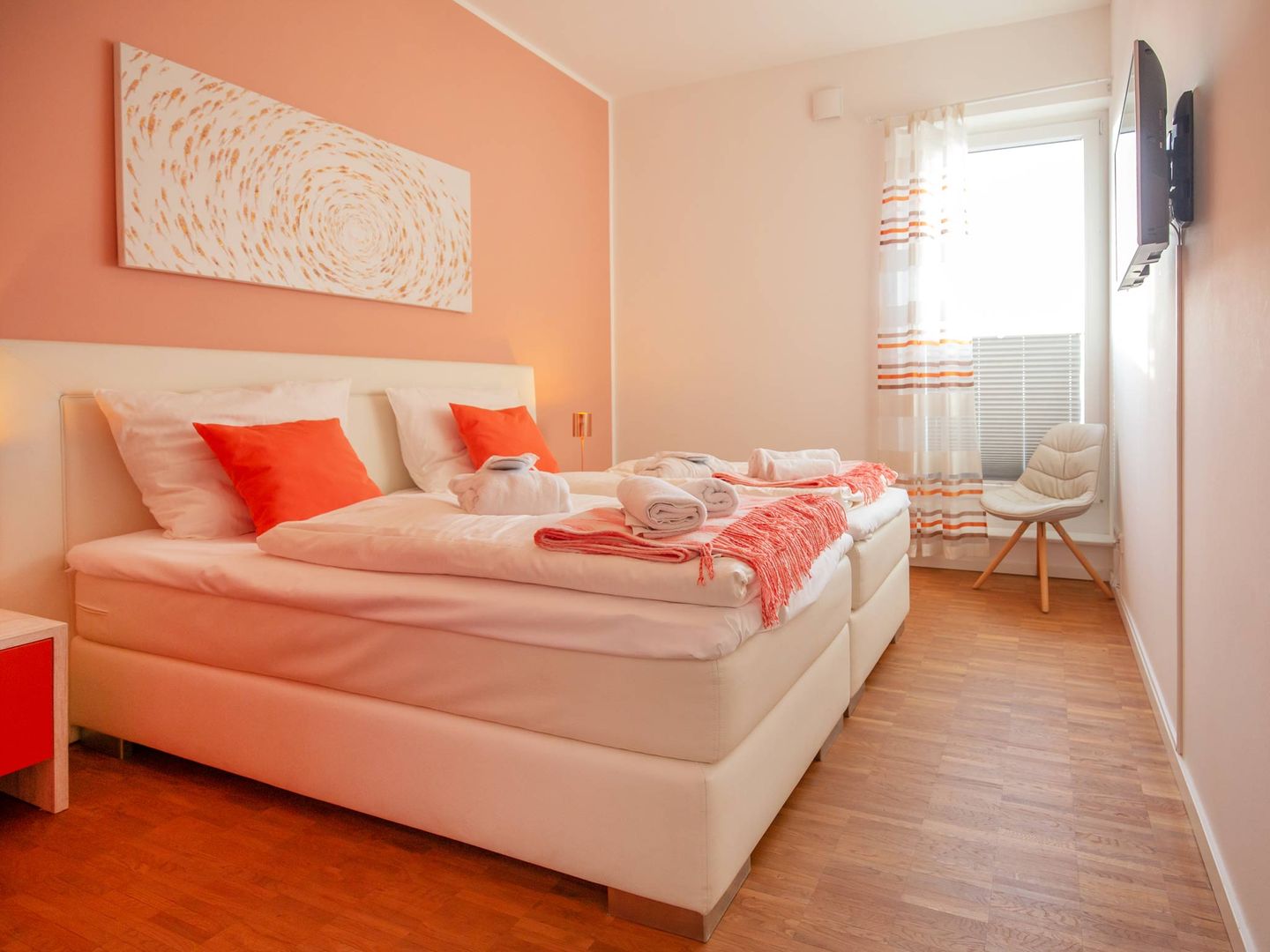 Strandvillen Binz Ferienwohnung mit 2 Schlafzimmern, Terrasse und Balkon (DR/434) Insel Rügen - Schlafzimmer