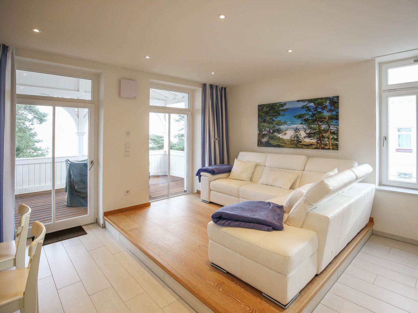 Strandvillen Binz Ferienwohnung mit Meerblick, 2 Schlafzimmern und Balkon (SV/008) Insel Rügen - Wohnzimmer