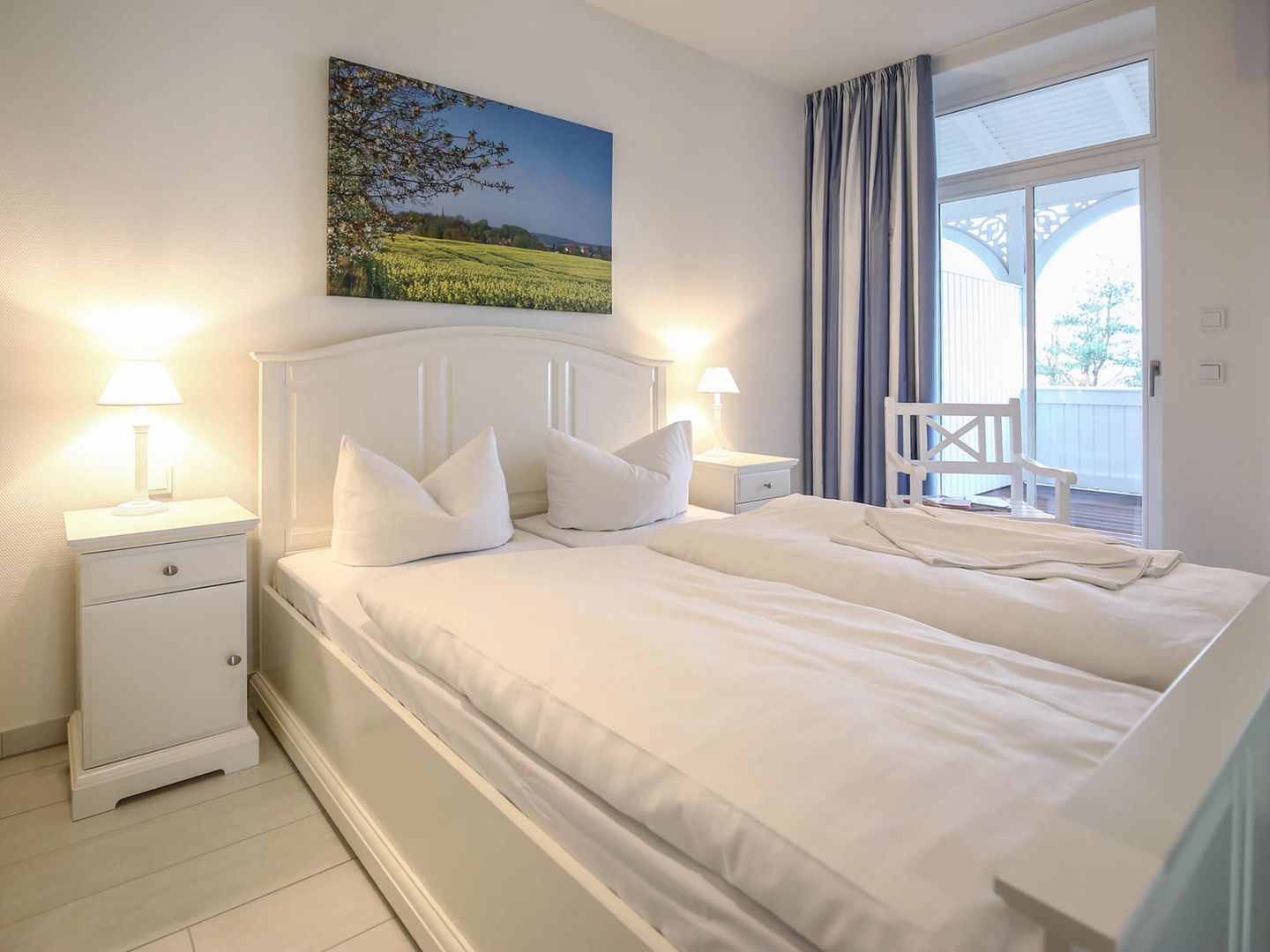 Strandvillen Binz Ferienwohnung mit Meerblick, 2 Schlafzimmern und Balkon (SV/008) Insel Rügen - Schlafzimmer