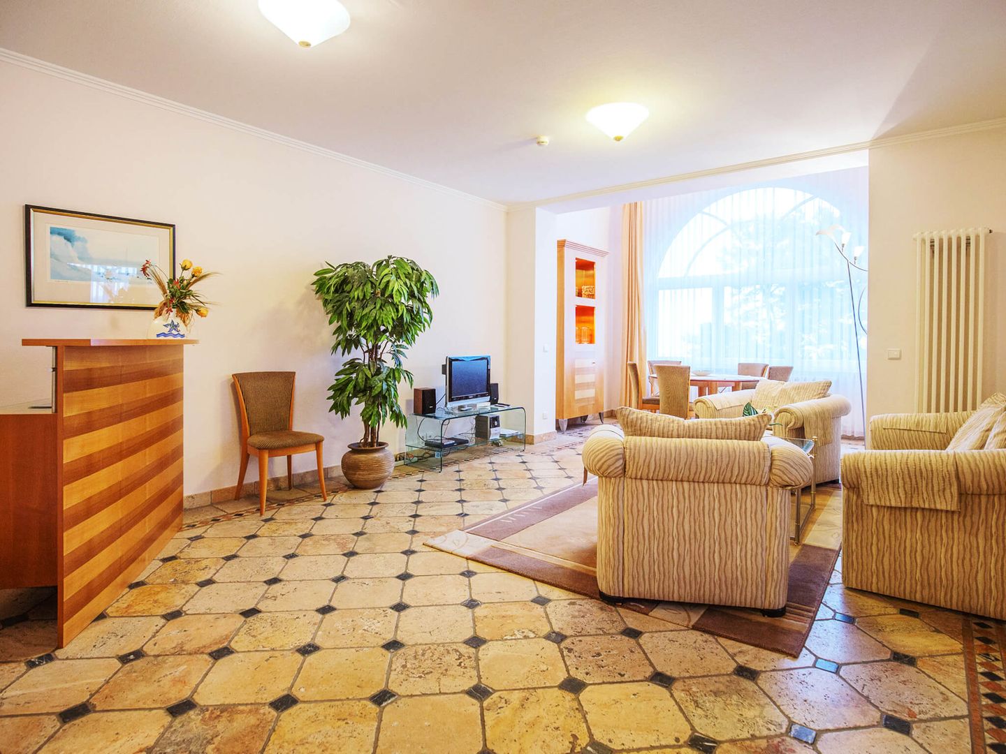 Strandvillen Binz Ferienwohnung mit Meerblick und 2 Schlafzimmern (SV/559) Insel Rügen - Wohnzimmer