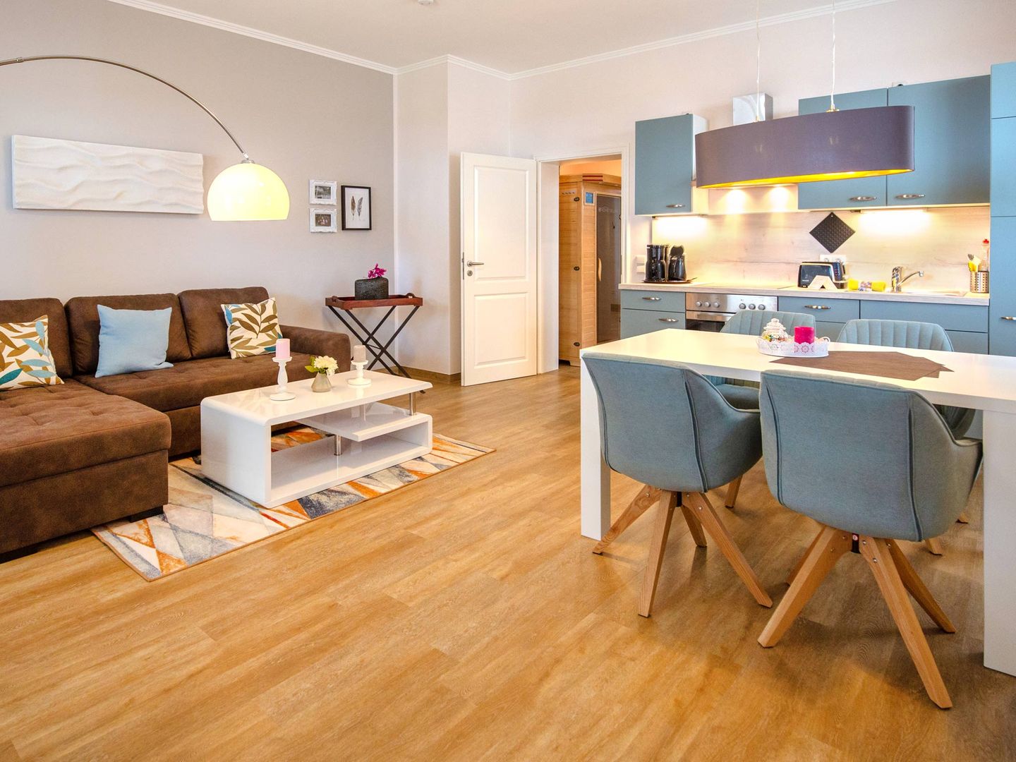 Strandvillen Binz Ferienwohnung mit Meerblick, 1 Schlafzimmer und Balkon (SV/606) Insel Rügen - Wohnzimmer