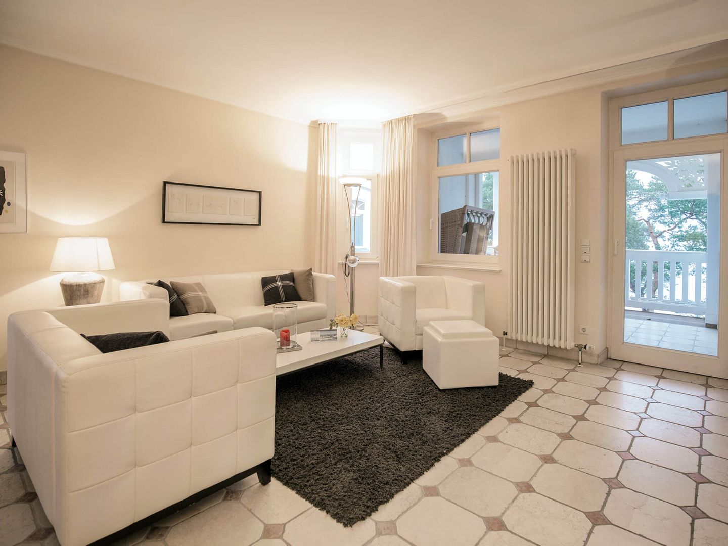 Strandvillen Binz Ferienwohnung mit Meerblick, 1 Schlafzimmer und Balkon (SV/618) Insel Rügen - Wohnzimmer