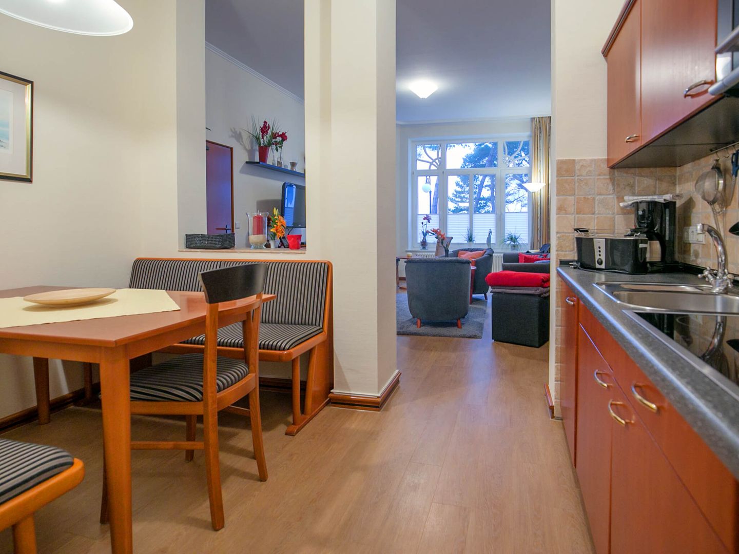 Strandvillen Binz Ferienwohnung mit Meerblick und 2 Schlafzimmern (SV/703) Insel Rügen - Küche / Küchenzeile