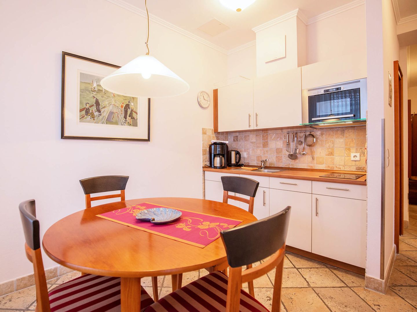 Strandvillen Binz Ferienwohnung mit Meerblick, 1 Schlafzimmer, Sauna und Balkon (SV/712) Insel Rügen - Küche / Küchenzeile