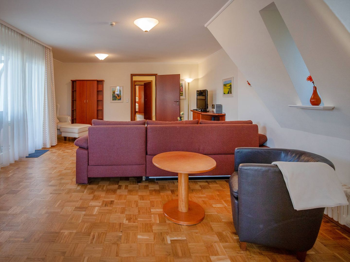 Strandvillen Binz Ferienwohnung mit Meerblick, 2 Schlafzimmern und Balkon (SV/713) Insel Rügen - Wohnzimmer