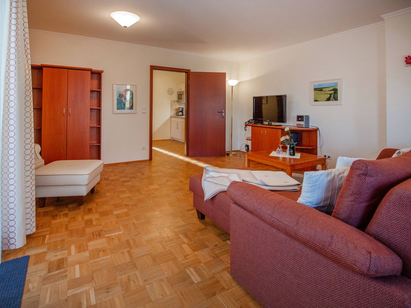 Strandvillen Binz Ferienwohnung mit Meerblick, 2 Schlafzimmern und Balkon (SV/713) Insel Rügen - Wohnzimmer