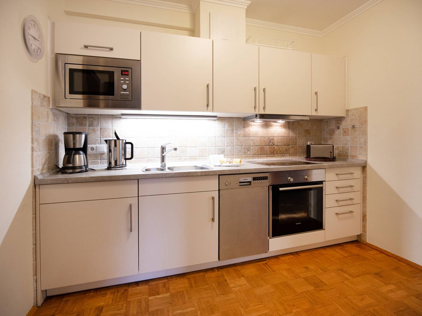 Strandvillen Binz Ferienwohnung mit Meerblick, 2 Schlafzimmern und Balkon (SV/713) Insel Rügen - Küche / Küchenzeile