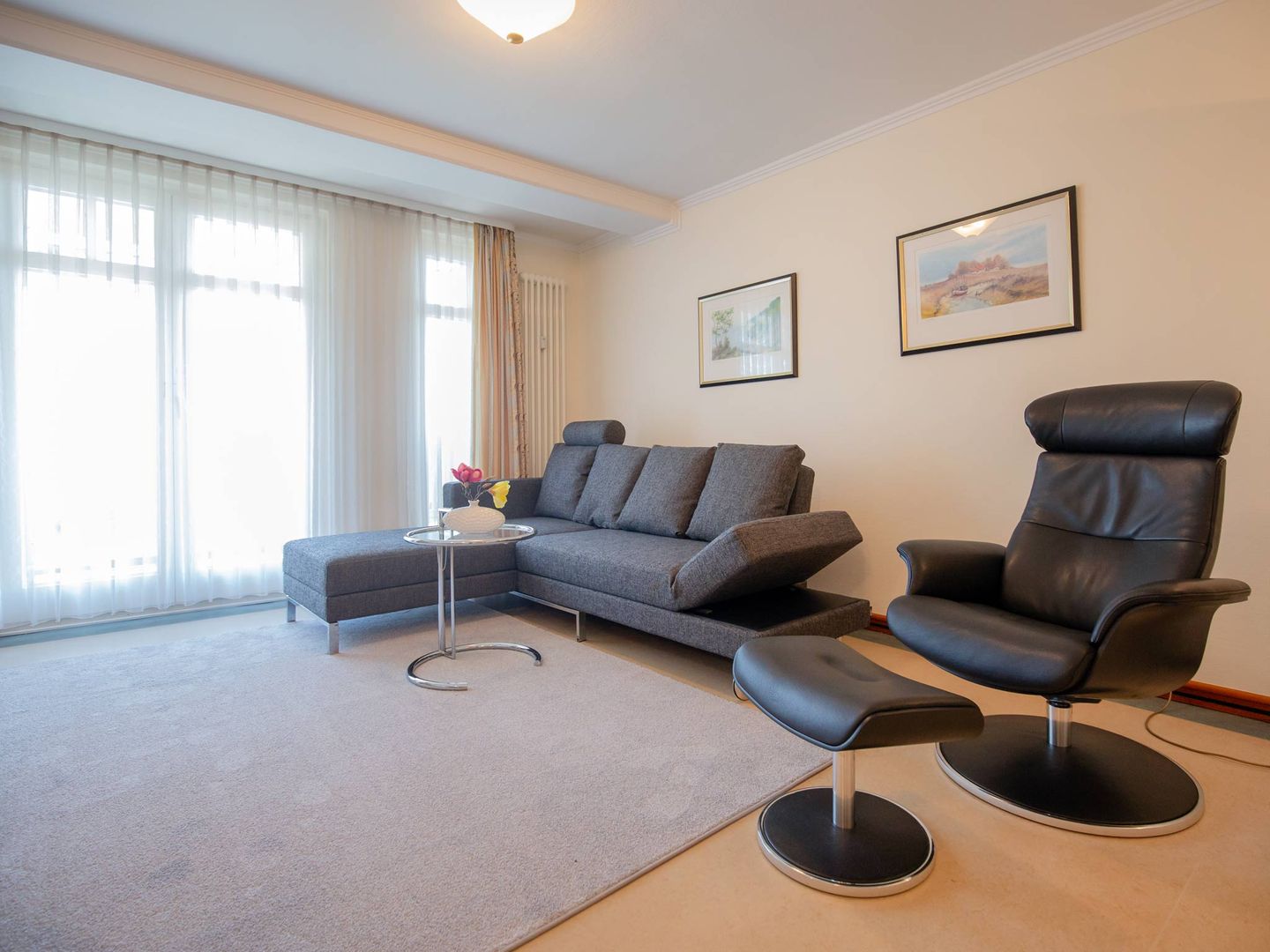 Strandvillen Binz 1-Raum-Ferienwohnung mit Meerblick und Balkon (SV/763) Insel Rügen - Wohnzimmer