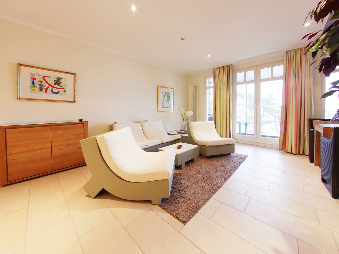 Strandvillen Binz Ferienwohnung mit Meerblick, 2 Schlafzimmern und Balkon (SV/768) Insel Rügen - Wohnzimmer