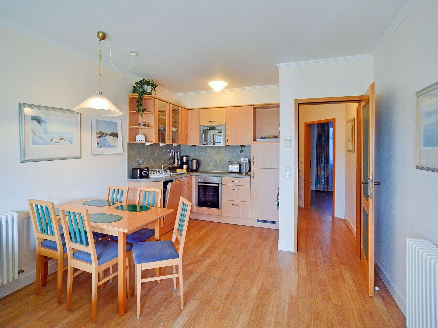 Dünenpark Binz Komfort Ferienwohnung mit 2 Schlafzimmern und Terrasse im Erdgeschoss (004) Insel Rügen - Küche / Küchenzeile