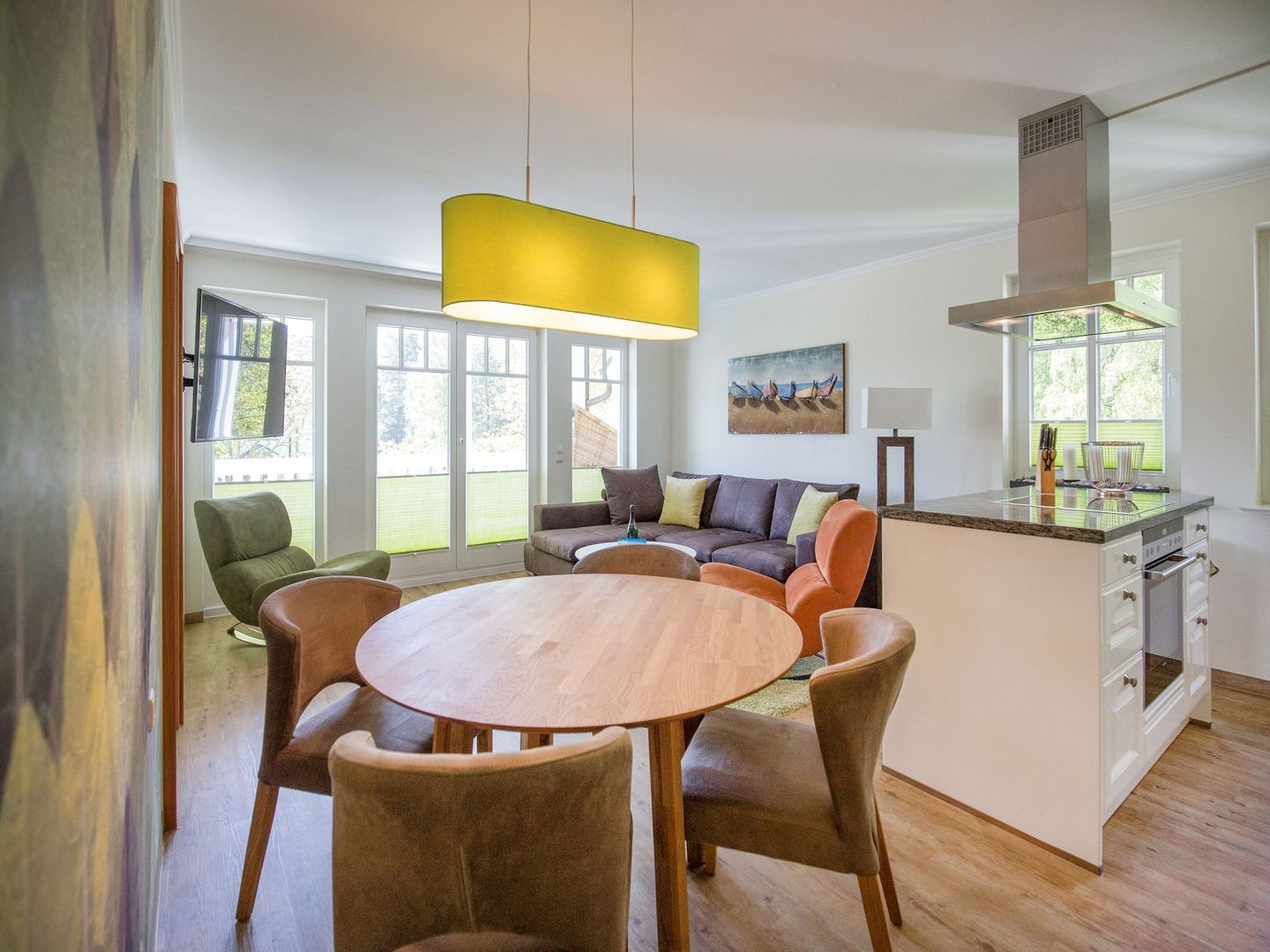 Dünenpark Binz Komfortplus Ferienwohnung mit 1 Schlafzimmer und Balkon im Obergeschoss (054) Insel Rügen - Küche / Küchenzeile