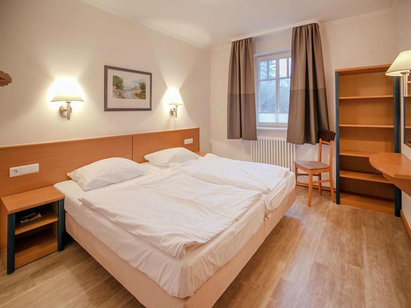 Dünenpark Binz Komfort Ferienwohnung mit 1 Schlafzimmer und Terrasse im Erdgeschoss (097) Insel Rügen - Schlafzimmer