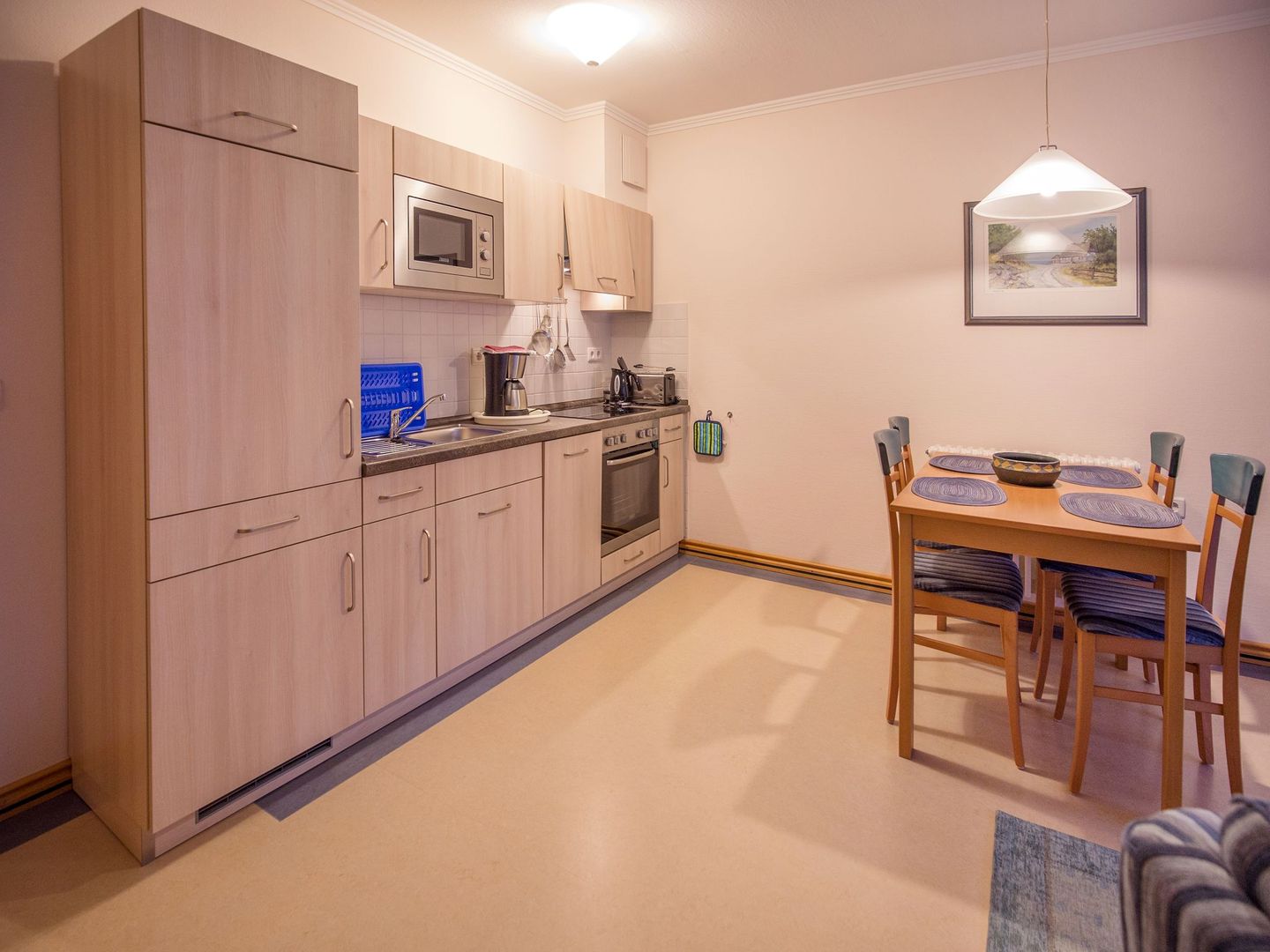 Dünenpark Binz Komfort Ferienwohnung mit 1 Schlafzimmer und Terrasse im Erdgeschoss (098) Insel Rügen - Küche / Küchenzeile