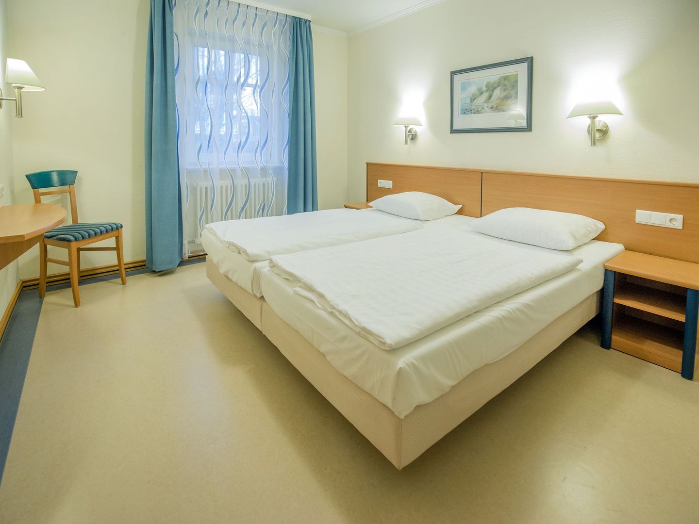 Dünenpark Binz Komfort Ferienwohnung mit 1 Schlafzimmer und Terrasse im Erdgeschoss (098) Insel Rügen - Schlafzimmer