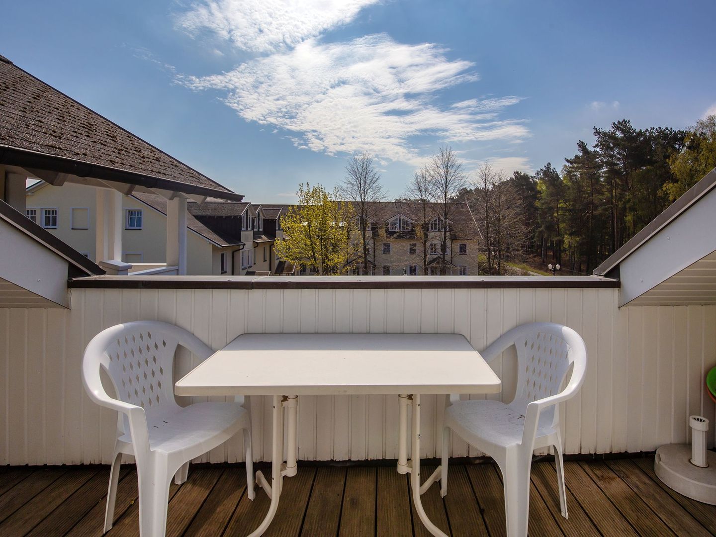 Dünenpark Binz Komfort Ferienwohnung mit 1 Schlafzimmer und Balkon im Dachgeschoss (111) Insel Rügen - Balkon