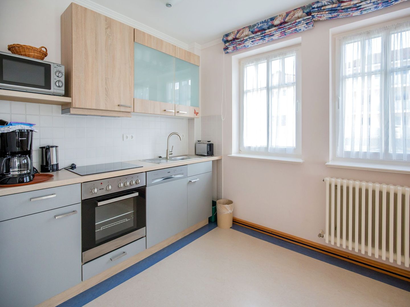 Dünenpark Binz Komfort Ferienwohnung mit 1 Schlafzimmer und Balkon im Obergeschoss (146) Insel Rügen - Küche / Küchenzeile