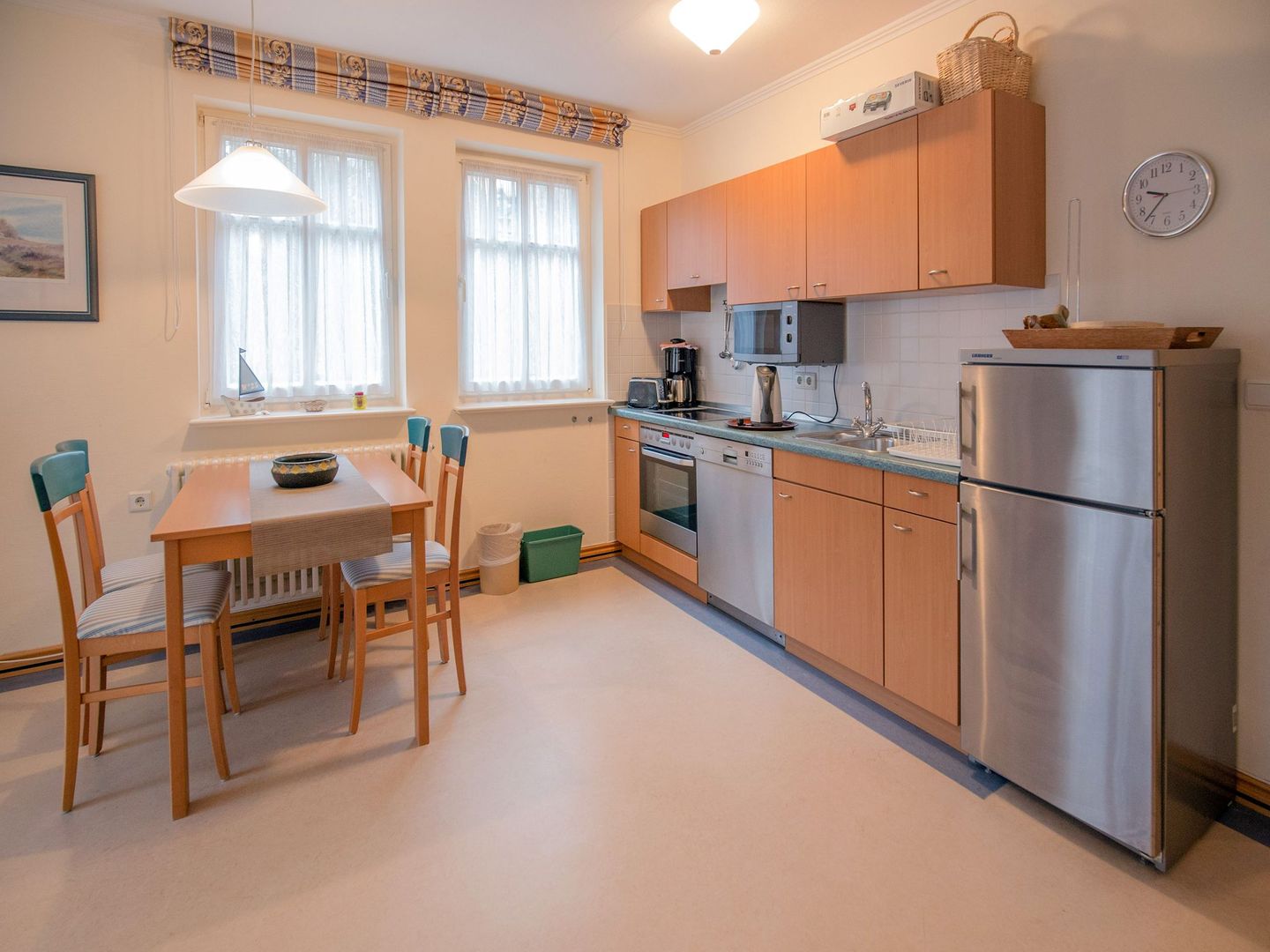 Dünenpark Binz Komfort Ferienwohnung mit 1 Schlafzimmer und Terrasse im Erdgeschoss (151) Insel Rügen - Küche / Küchenzeile