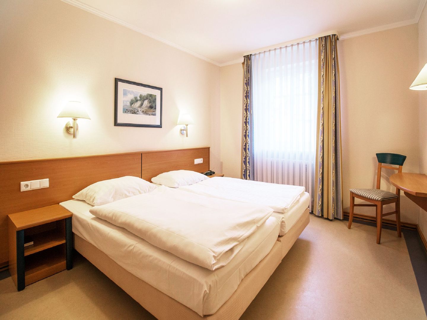 Dünenpark Binz Komfort Ferienwohnung mit 1 Schlafzimmer und Terrasse im Erdgeschoss (175) Insel Rügen - Schlafzimmer