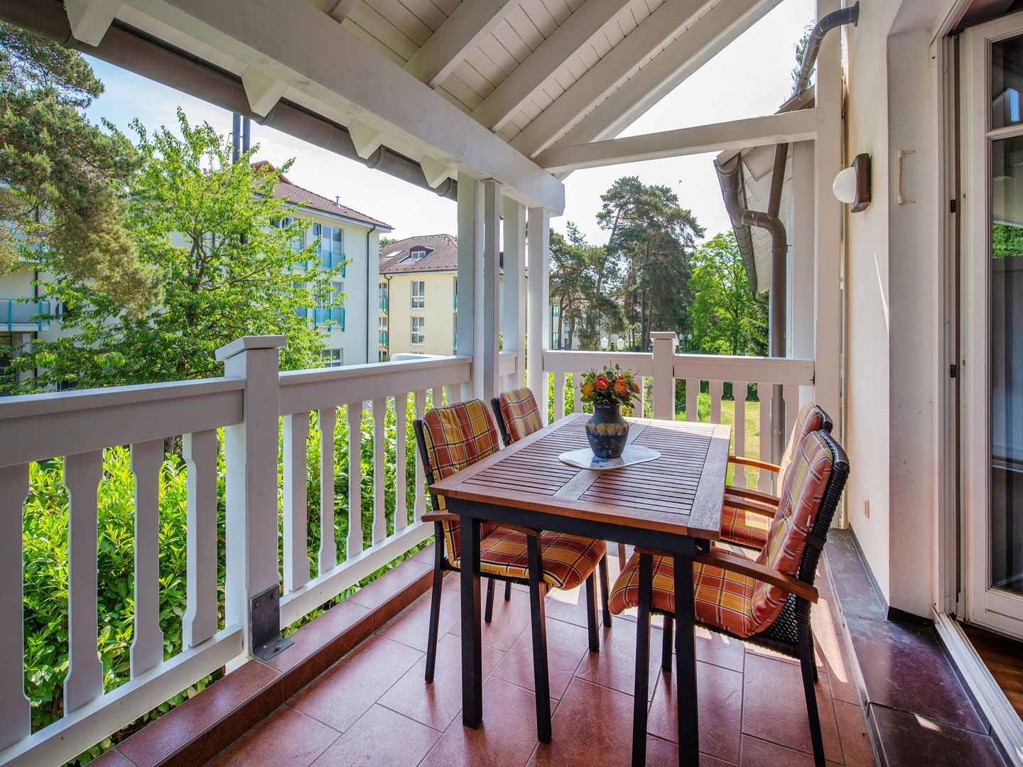 Dünenpark Binz Komfortplus Ferienwohnung mit 1 Schlafzimmer und Balkon im Obergeschoss (203) Insel Rügen - Balkon