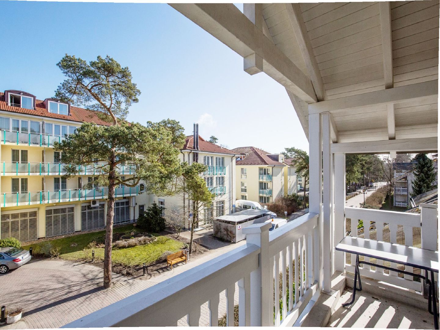 Dünenpark Binz Komfortplus Ferienwohnung mit 1 Schlafzimmer und Balkon im Dachgeschoss (208) Insel Rügen - Balkon