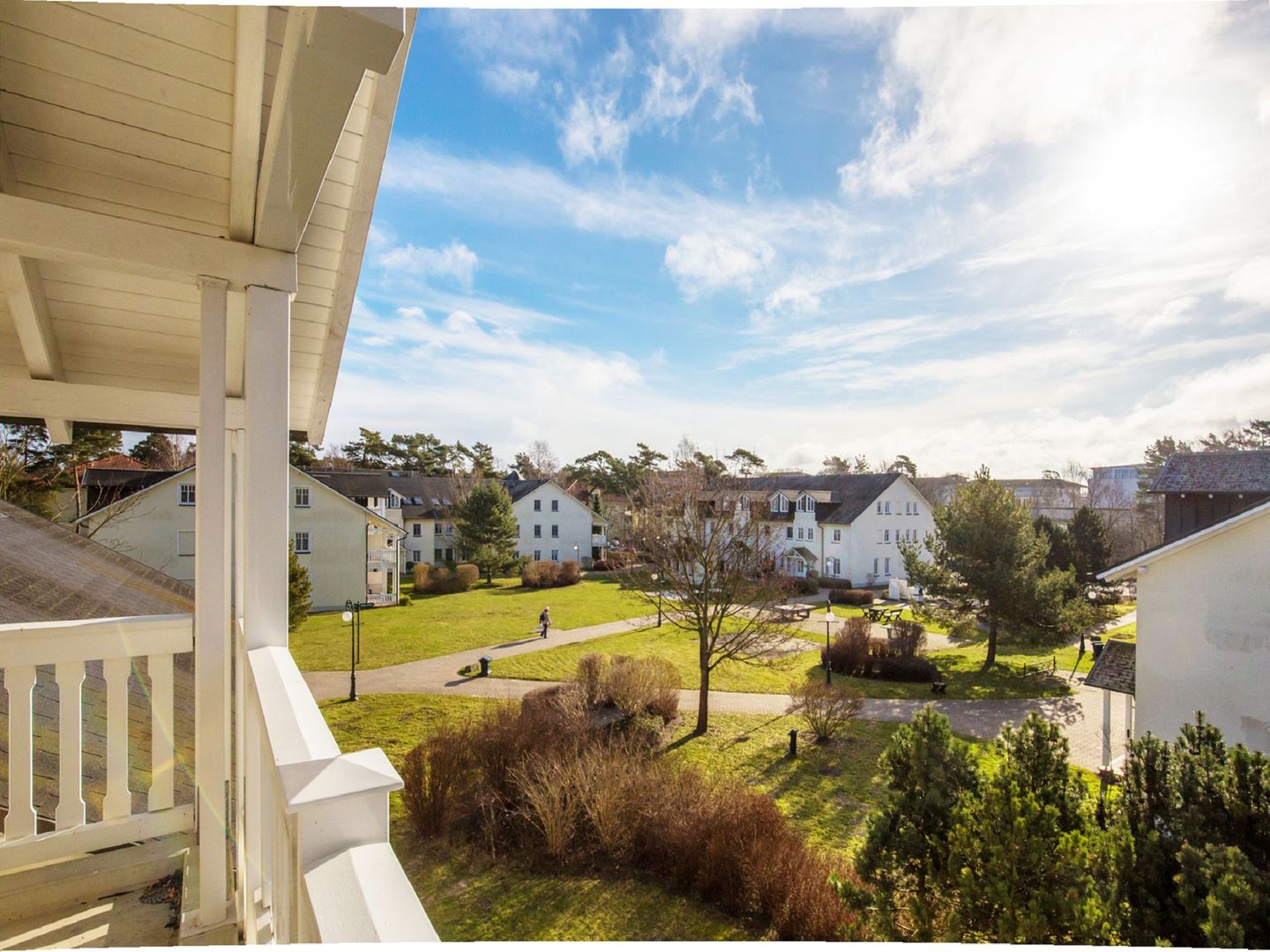 Dünenpark Binz Komfort Ferienwohnung mit 1 Schlafzimmer und Balkon im Dachgeschoss (234) Insel Rügen - Balkon
