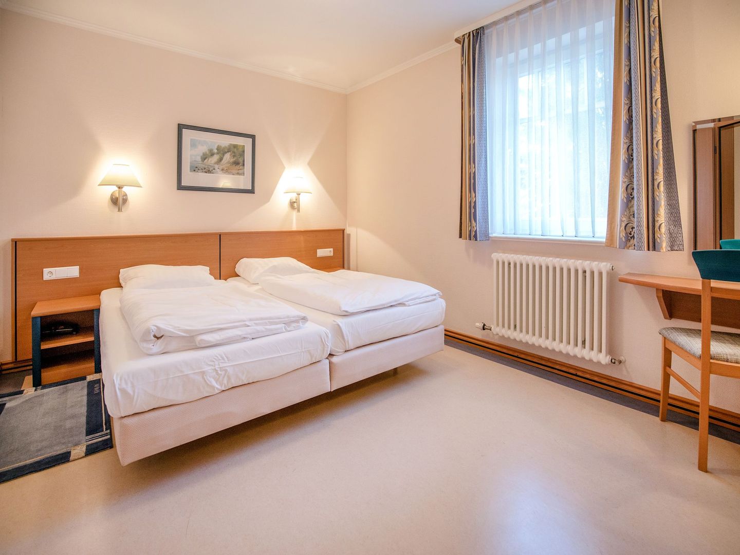 Dünenpark Binz Komfort Ferienwohnung mit 1 Schlafzimmer und Terrasse im Erdgeschoss (252) Insel Rügen - Schlafzimmer