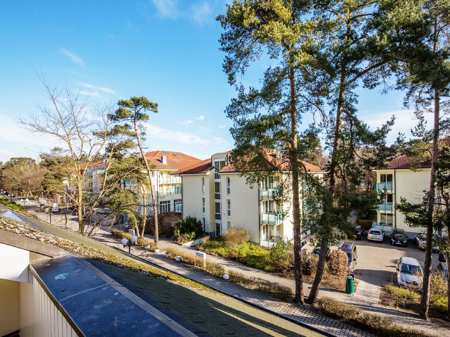 Dünenpark Binz Komfort Ferienwohnung mit 1 Schlafzimmer und Balkon im Dachgeschoss (259) Insel Rügen - Balkon