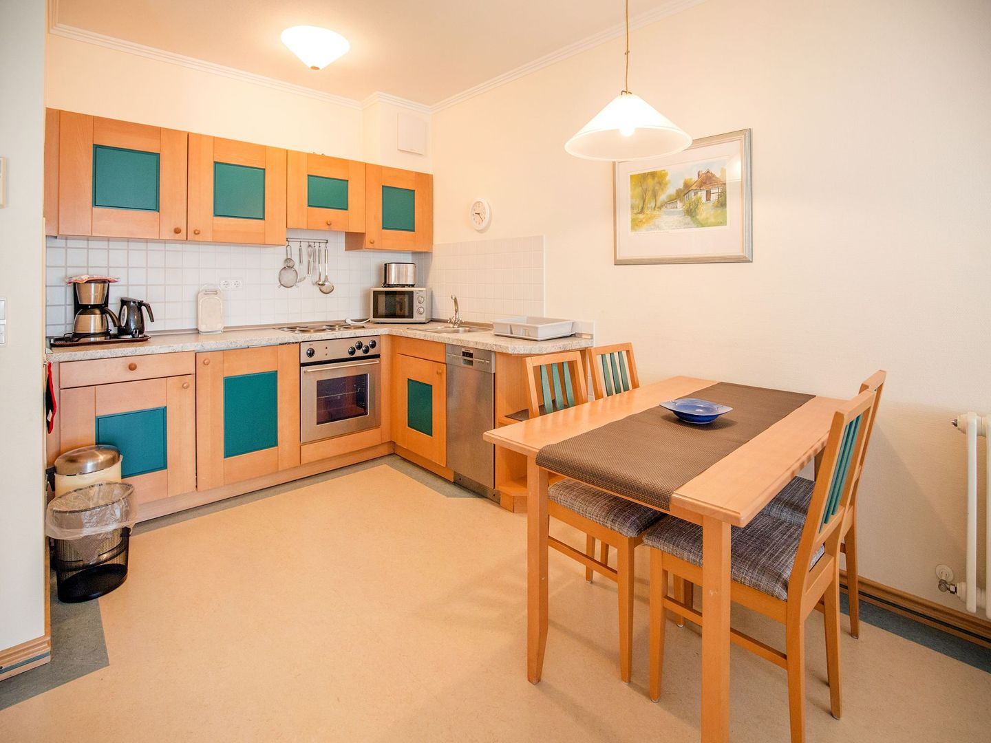 Dünenpark Binz Komfort Ferienwohnung mit 2 Schlafzimmern und Terrasse im Erdgeschoss (261) Insel Rügen - Küche / Küchenzeile