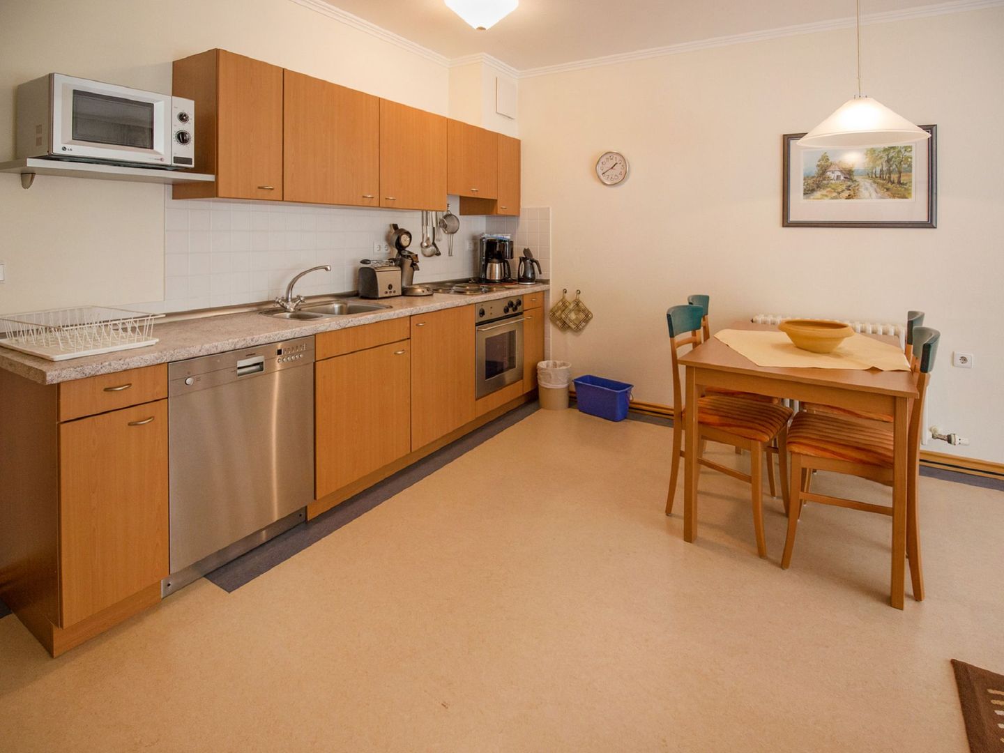 Dünenpark Binz Komfort Ferienwohnung mit 1 Schlafzimmer und Terrasse im Erdgeschoss (286) Insel Rügen - Küche / Küchenzeile