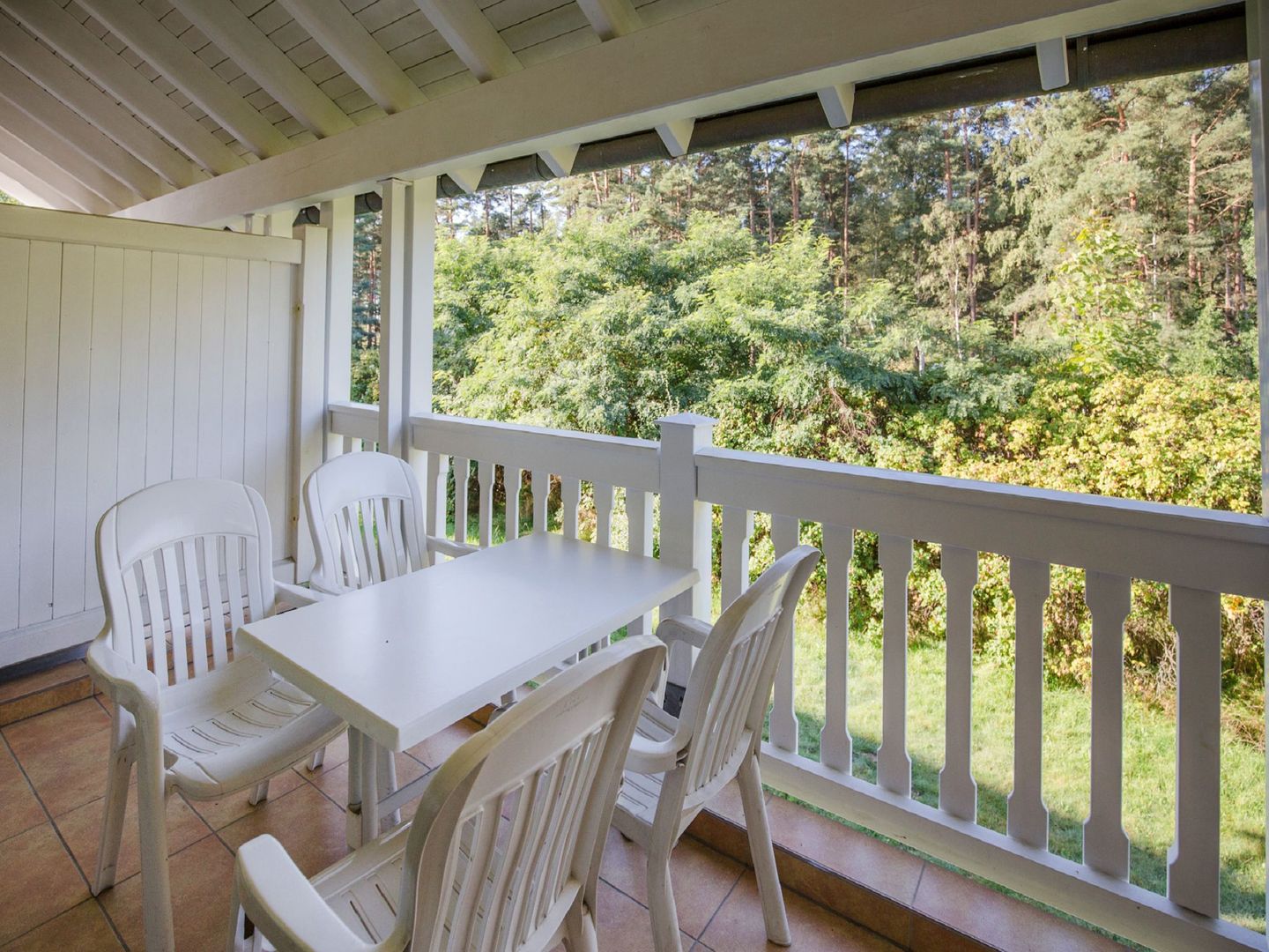 Dünenpark Binz Komfort Ferienwohnung mit 1 Schlafzimmer und Balkon im Obergeschoss (291) Insel Rügen - Balkon