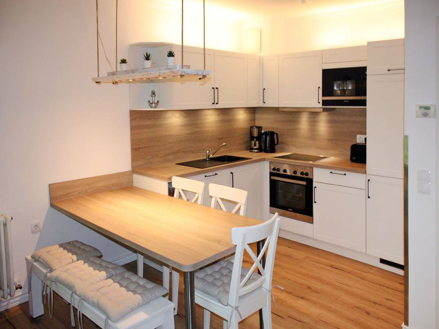 Dünenpark Binz Komfortplus Ferienwohnung mit 2 Schlafzimmern und Terrasse im Erdgeschoss (276) Insel Rügen - Küche / Küchenzeile